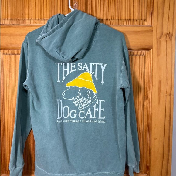 Like new Green The Salty Dog Café Hoodie - Comfort Colors - Size Small - Picture 4 of 4